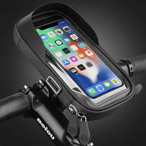 Untoom Custodia impermeabile per borsa per montaggio su bicicletta per bici Custodia per manubrio per moto Supporto per telefoni cellulari da 4,5-6,4 pollici