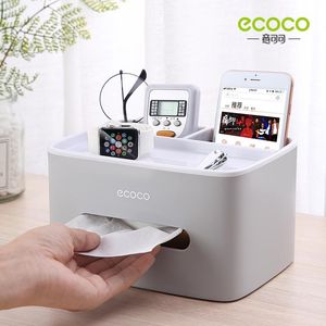Tissue Boxes & Napkins Ecoco Napkin Holder Household Living Room Dining Creative Lovely Simple Multi Function Remote Control Storage Box