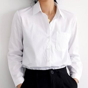 Moda Mulher Blusas 2021 Camisa de Manga Longa Mulheres Grande Collar Escritório Senhoras Tops Blusa Branco Mulheres Mulheres e C181 Camisas Femininas