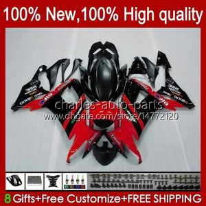 Мотоциклетные тела для Kawasaki Ninja ZX1000C ZX-10R ZX 10R 10 R 1000 CC 08-10 Кузовные 56NO.33 ZX10 1000CC ZX10R 08 09 10 ZX1000 Red Black 2008 2009 2010