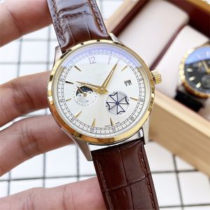 OM-008 Montre de Luxe Luxury Klockor 40 * 12mm Automatisk maskinrörelse Fine Steel Watchcase Luxury Watch Wristwatches