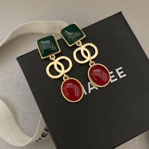Autumn winter two color style fragrance enamel craft small fresh Earrings simple versatile middle and long on Sale