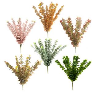 Eukalyptusblätter Künstliche Blumenblätter Tropische Pflanze Büro-/Zuhause-/Hochzeitspflanzen Garten Home Office Dekor Gefälschtes grünes Blatt