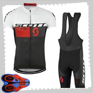 SCOTT team Cycling Short Sleeves jersey (bib) shorts set Mens Summer Traspirante Abbigliamento da bicicletta da strada MTB bike Outfits Uniforme sportiva Y210414129