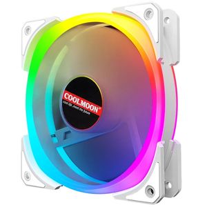 Coolmoon 120mm RGBケース冷却ファン5V 3ピンargb照明静かなデスクトップPCラジエーターヒートシンククーラー