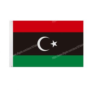 Libyen-Flaggen, nationales Polyester-Banner, 90 x 150 cm, 3 x 5 Fuß, Flagge auf der ganzen Welt, weltweit im Freien, kann individuell angepasst werden