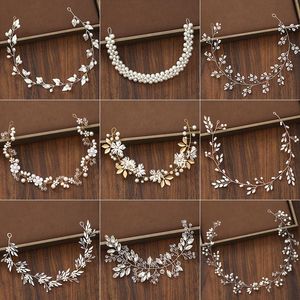 Outras headbands nupciais Acessórios de cabelo de casamento Tiara strass pérola headband mulheres jóias noiva artesanal acessórios