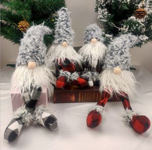 Weihnachtsschmuck, gesichtslose Puppe, Sitzhaltung, langbeinige Plüschtiere, Heimdekoration, Größe 29 x 7 cm