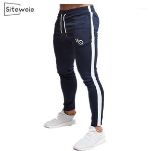 Męskie spodnie Siteweie Sportswear Fitness Mężczyźni Siłownie Skinny Spodnie dresowe 2021 Moda Bawełna Track Pant Dno Jogger Trening Spodnie L2521