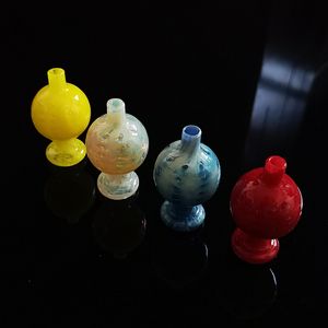 Colorful Heady Glass Carb cap 14mm Male Joint Smoking Accessaries Water Pipes Dab Rigs E Cigatettes XL-SA04