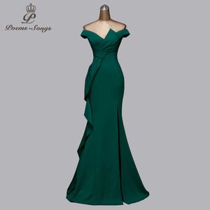 Bellissimi abiti da sera color caramella vestito verde abiti da ballo sirena vestidos de fiesta de noche abito da donna elegante 210719