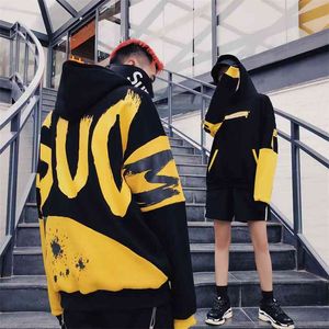 Sweatshirt Kvinnor Mode Hoodie Tjockad Pullovers Letter Printed Harajuku Pulls Girl Loose Casual Långärmad Hip Hop Tops M-2XL 210601