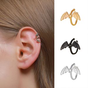 1 Sztuk Open C Vintage Cute Bat Ear Cuff Non Przebite Clip Earring Modne Proste Małe Złoto Kolor Biżuteria