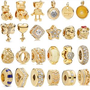 24colors Loose Bead 925 Sterling Silver plated gold crown Alloy letter O Beads Fit pandora 3mm Bracelets DIY diamond Pendant Charm Jewelry