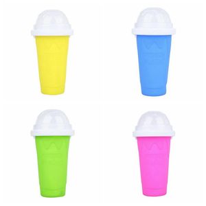 DIY Smoothie Cup Pinch Cups TIK TOK Frozen Magic Squeeze Cup Drinkware Cooling Maker Freeze Milkshake Tools Protable TX0043