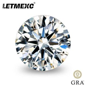 LETMEXC Lose Moissanit-Edelsteine, DE-Farbe VVS1, 6,5 mm, 1 Karat, ausgezeichneter Diamantschliff für Ringe mit GRA-Moissanit-Bericht H1015