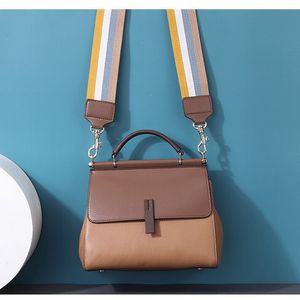 HBP classic ladies fashionable single shoulder Messenger bag Genuine leather Removable shoulders straps handbags purse message totes 20P0501-1