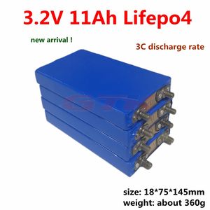 8pcs 3.2v 11ah lifepo4 battery 30A discharge rechargeable batteries for 12V 24V power tools E-bike boat battery pack diy