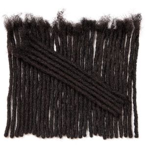 Luxnovolex Dreadlock Human Hair 30 strands 0.6 cm Diameter Width Unprocessed Virgin Full Hand-made Permanent Locs Natural Black Color Can be Dyed and Bleached