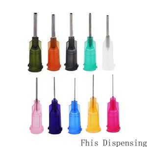 Wholesale 14G-27G W/ISO Standard Dispensing Needles PP Luer Lock Hub 0.5 Inch Tubing Length Precision S.S. Dispense Blunt Tips 1000pcs/lot