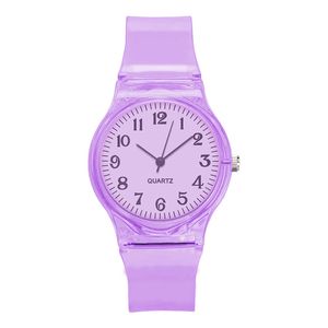 orologio per bambini orologi al quarzo gelatina orologio da polso per ragazza ragazzo bambino studente sport plastica trasparente colore tredici