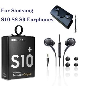 Fones de ouvido intra-auriculares de qualidade oem 3,5 mm fone de ouvido estéreo com controle remoto microfone para samsung s10 s9 s10e s8 pacote de caixa