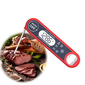 Food Thermometer Waterproof Digital Kitchen Meat Water Milk Cooking Folding Probe BBQ Baking Electronic Oven Calibration Temperature DH8576