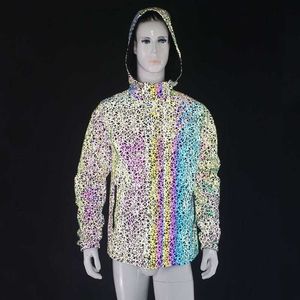 Cappotto cosplay Tiktok da discoteca con cappotto riflettente di Halloween 211207