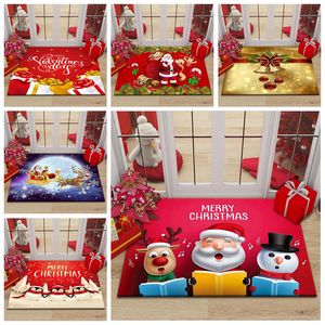 Christmas Decorations Santa Claus Elk Floor Mat Xmas Gift New Year Home Bathroom Kitchen Bedroom Decor 29 Designs BT6709