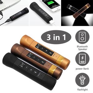 Bike Speakers 4 in 1 Wireless Bluetooth Speaker FM Radio Power Bank for Mobile Phone Portable Loudspeaker Support TF Card Bikes Light Bicycle Mount