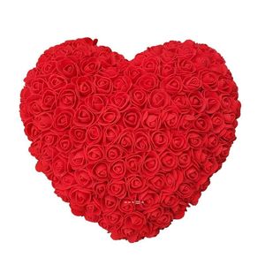NEW25CM Heart Shaped Flower Rose Valentine's Day Gift Wholesale Love PE Foam FLowers Wedding Party Decoration SEAWAY CCD12994