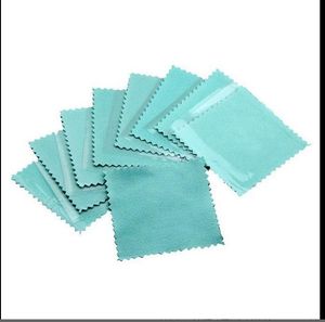 100 pcs / lote pano de polimento de prata anti-manchish para limpeza de cães Tags pingentes feitos de prata / inoxidável