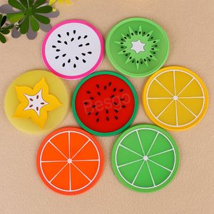 Round Non-Slip Cup Mats Kitchen Tableware Heat Insulation Plastic Mat Dining Room Desktop Decoration Milk Coffee Cups Pads BH6034 WLY