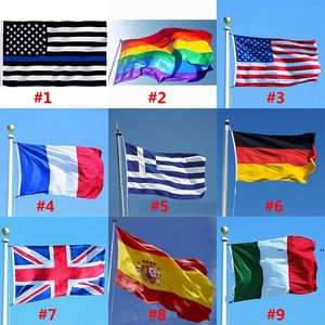 3 * 5FT 90 * 150 cm Bandeiras do arco-íris e bandeiras Lésbicas Gay orgulho da bandeira de poliéster Bandeira colorida para decoração 29 estilos RRB11513