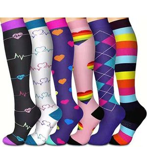 Men's Socks Compression Women Men Knee High For Running Nurses Fitness Outdoor Sports Crossfit Flight Travel Golfs Tube