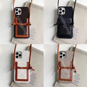 Toppläderdesigner Telefonfodral för iPhone 13 Pro Max 12 11 XS XR X 8 Plus med metallbrev Lyxigt tryck Back Cover COLTONKORTHÅLLARE POCKET WALLET CASE CASE