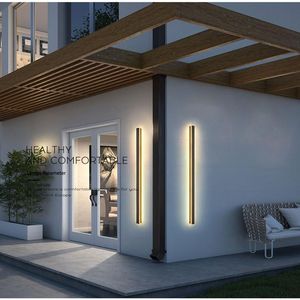 Wall Lamp 60cm/100cm/150cm/200cm Outdoor Waterproof Villa Yard Balcony Garden Gate Led Strip Light