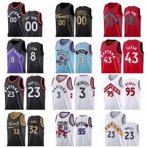 Homens Mulheres Crianças Tela Impresso Basquete Rodney Hood Jersey 5 Matt Thomas 21 Henry Ellenson Deandre Bembry Gary Trent Jr Black Vermelho Branco