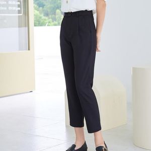 Pantaloni stile harem di ravanello casual a vita alta taglie forti Pantaloni da donna Pantaloni larghi dritti solidi da abito britannico 210421