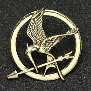 Hunger Games Brosch Pin Bird Eagle Arrow Badge Vintage Fashion Animal Game Movie Smycken För Män Kvinnor Hela