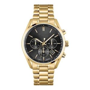 Men's Watch Champion Black Yellow Gold Stainless Steel 1513848 New