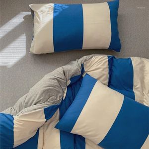 Conjuntos de cama de malha de algodão Quatro peça set primavera e outono simples 100 colchas de colcha folha de cama