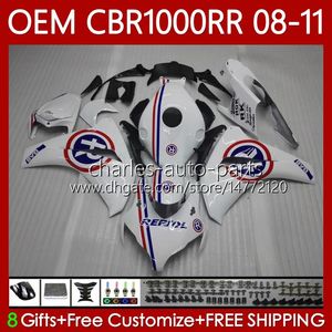 Injektionsform för Honda Body CBR1000 CBR 1000 RR CC 08-11 Bodywork 60No.22 CBR 1000RR 1000cc CBR1000RR 08 09 10 11 CBR-1000 2008 2009 2010 OEM FAIRING Blue R White