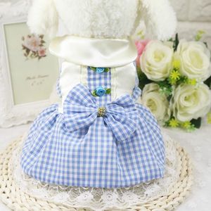 Dog Odzież Letnia Sukienka Roupa Cachorro Małe Odzież Pet Spódnica Princess Bowknot Suknie Odzież Chihuahua Yorkies Costume