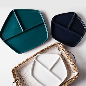 MUZITY Ceramic Pentacle shape Breakfast Porcelain Dessert Dish Salad or Bread Plate