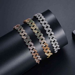 Funmode Hip Hop Bling Iced Out Damen Herren Rapper Verstellbares Armband Miami Cuban Link Chain Pulseira Ganzes FB108