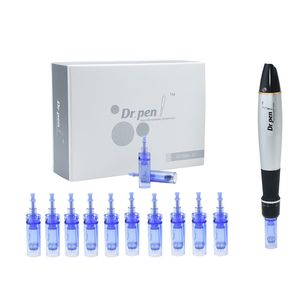 Electric Derma Pen Dr.Pen A1-C Auto Microneedle Professionell skönhetsutrustning med nålpatroner