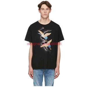 Fashion Mens T Shirts TOP Stylist Summer T-Shirt Crane Printing High Quality TShirt Hip Hop Men Women Short Sleeve Tees Size S-XXL d415