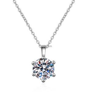 MOISSANITE GEMSTONE Kolye Kolye Moda Kadın Kolye Düğün Takı Hediye Will ve Sandy