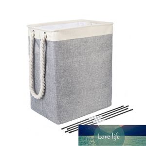 Cotton Linen Dirty Clothes Basket Square Laundry Basket Foldable Fabric Laundry Basket Dirty Clothes Storage Bucket Factory price expert design Quality